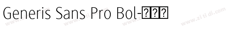 Generis Sans Pro Bol字体转换